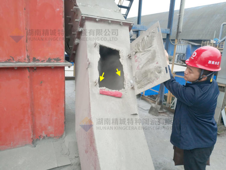 mg冰球突破特瓷牌耐磨陶瓷内衬下料溜槽