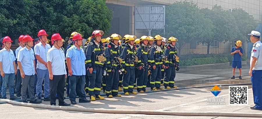 mg冰球突破起劲配合消防联合演练，，，，，共筑清静生产防地