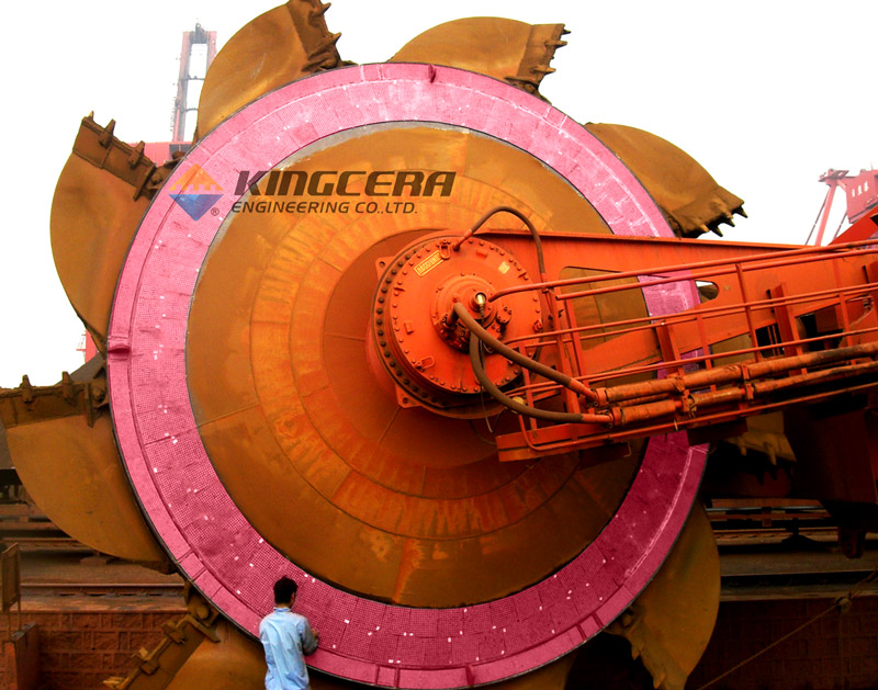 mg冰球突破耐磨陶瓷应用于斗轮机圆盘